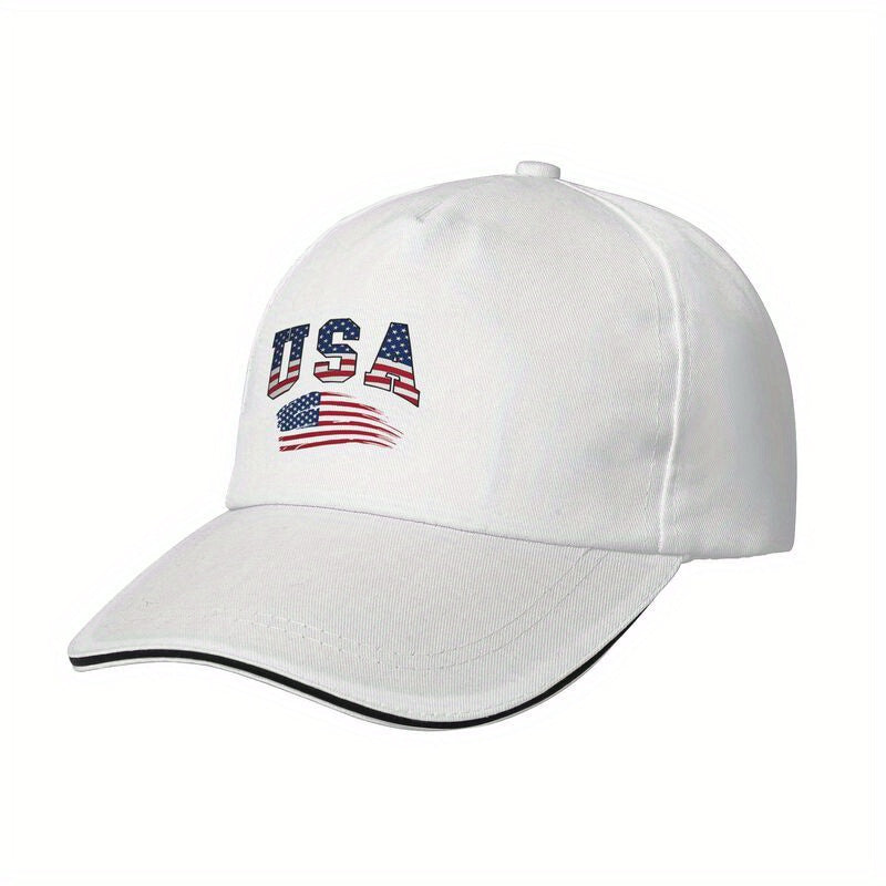USA Adjustable Baseball Cap, Breathable Polyester, Perfect for Outdoor Activities, Beaches, Travel and Casual Wear - Machine Washable, Perfect Gift, Beach Cap | Casual Look | Adjustable Fit