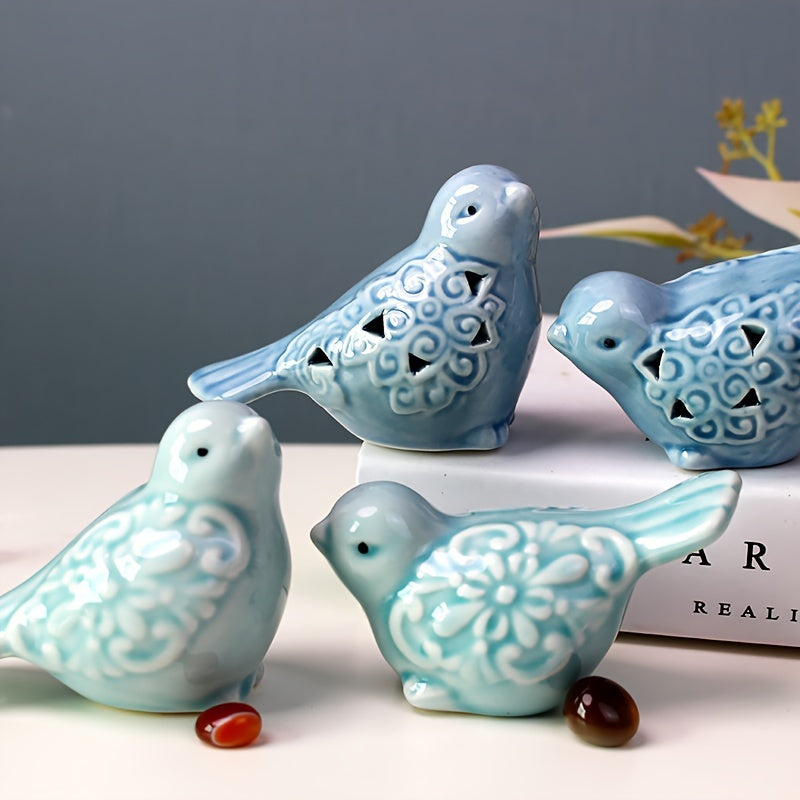 Ceramic Bird and Duck Statues | 2pcs Set | Ceramic | | Home and Office Decor
