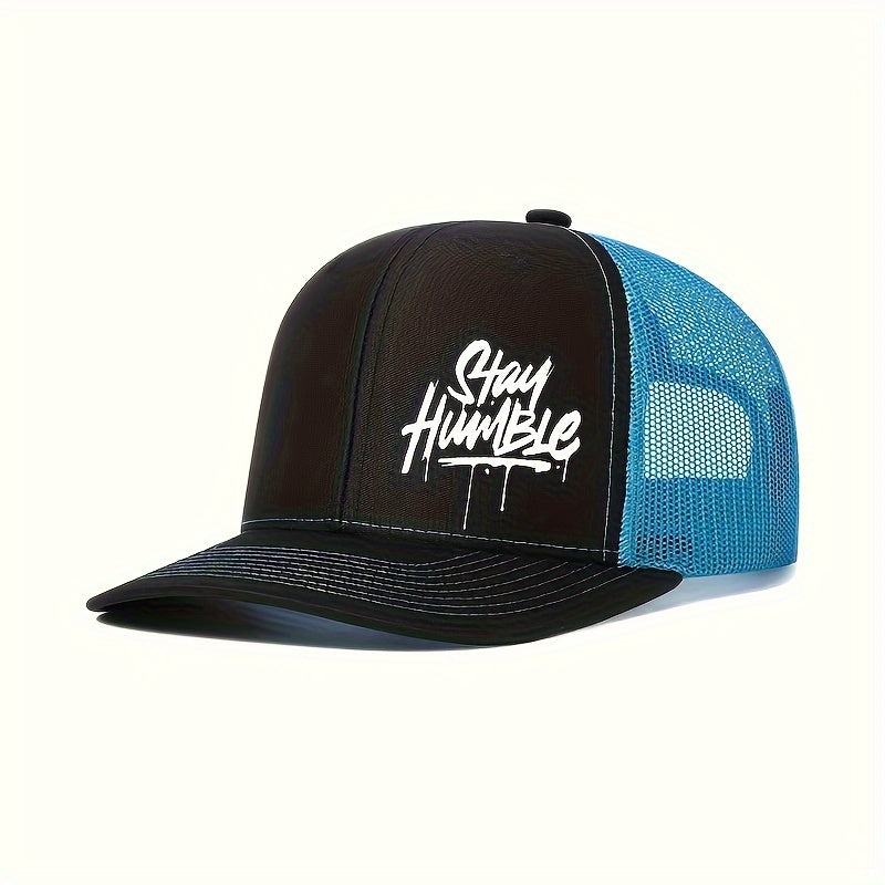 Breathable Lightweight Polyester Adjustable Mesh Trucker Hat - 1pc Unisex Baseball Cap with 