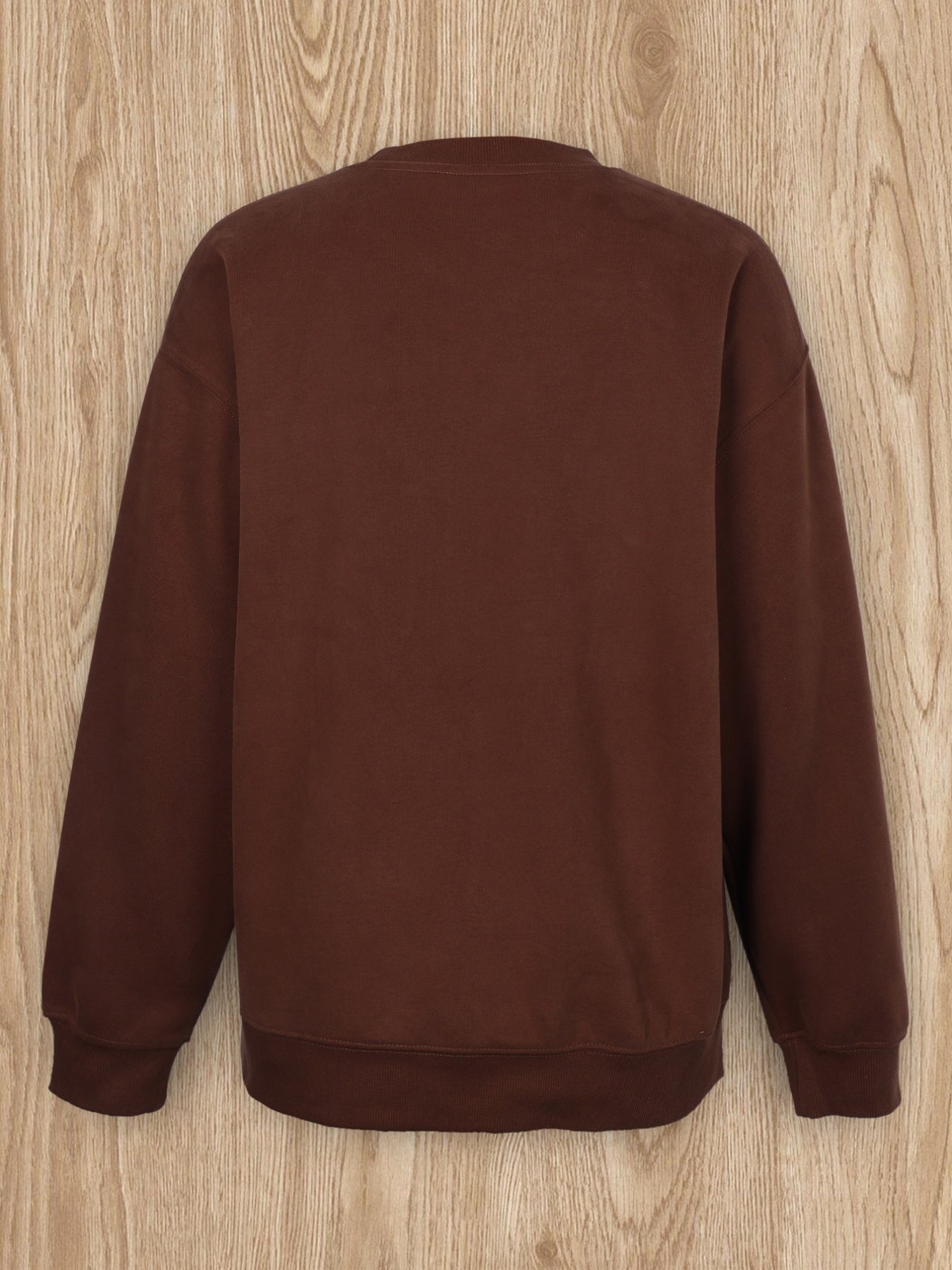 Women's Casual Versatile Fashion Round Neck Long Sleeve Cotton Pullover Sweatshirt