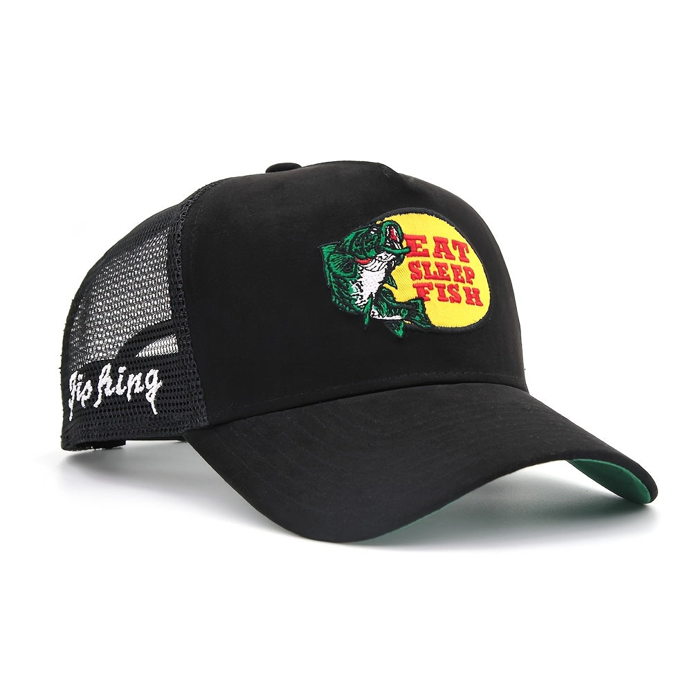 [Sasual Label Trucker Cap] Sasual Label 5 Panel Outdoor Fishing Suede Trucker Cap - Breathable Mesh Sports Velvet Baseball Cap - Adjustable Snapblak buckle Unisix Fishing Guy Hat