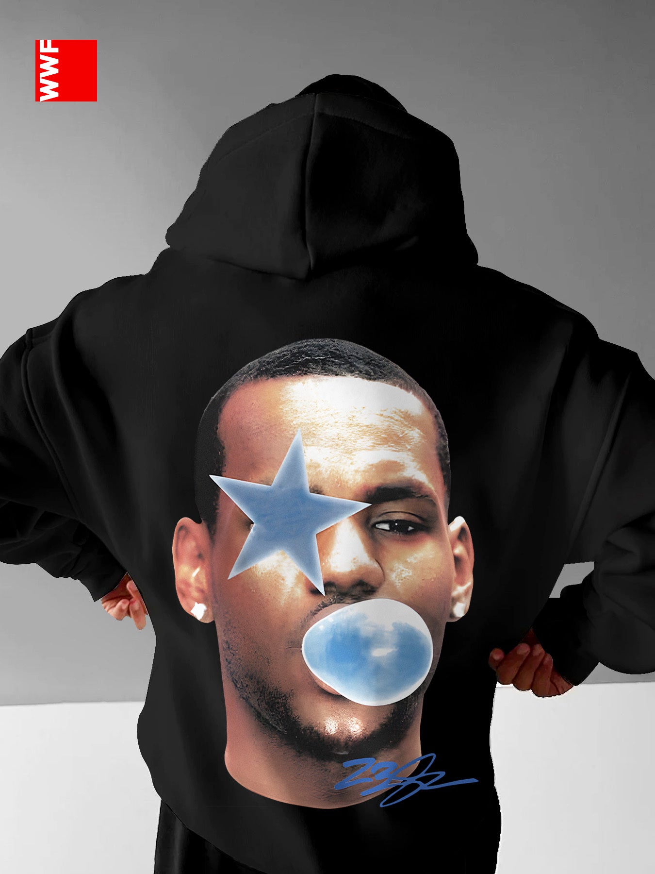 Men's Y2K Basketball Star Graphic Fleece Hoodie - Black, Trendy Hip-Hop Streetwear with Kangaroo Pocket, Perfect for Fall/Winter Casual Wear and Gifts