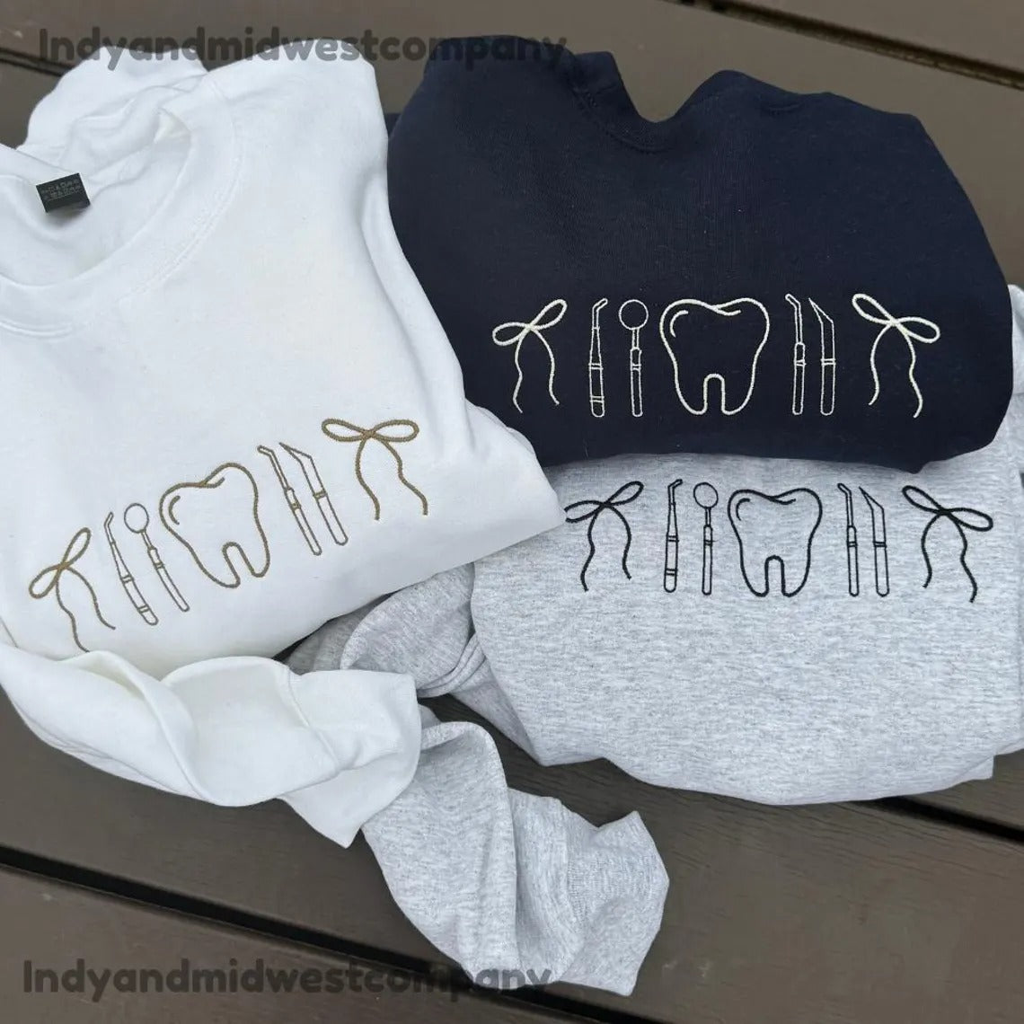 Dental Hygienist Icon crewneck | dental assistant icons sweatshirt | Embroidered Sweatshirt | dental graduation gift