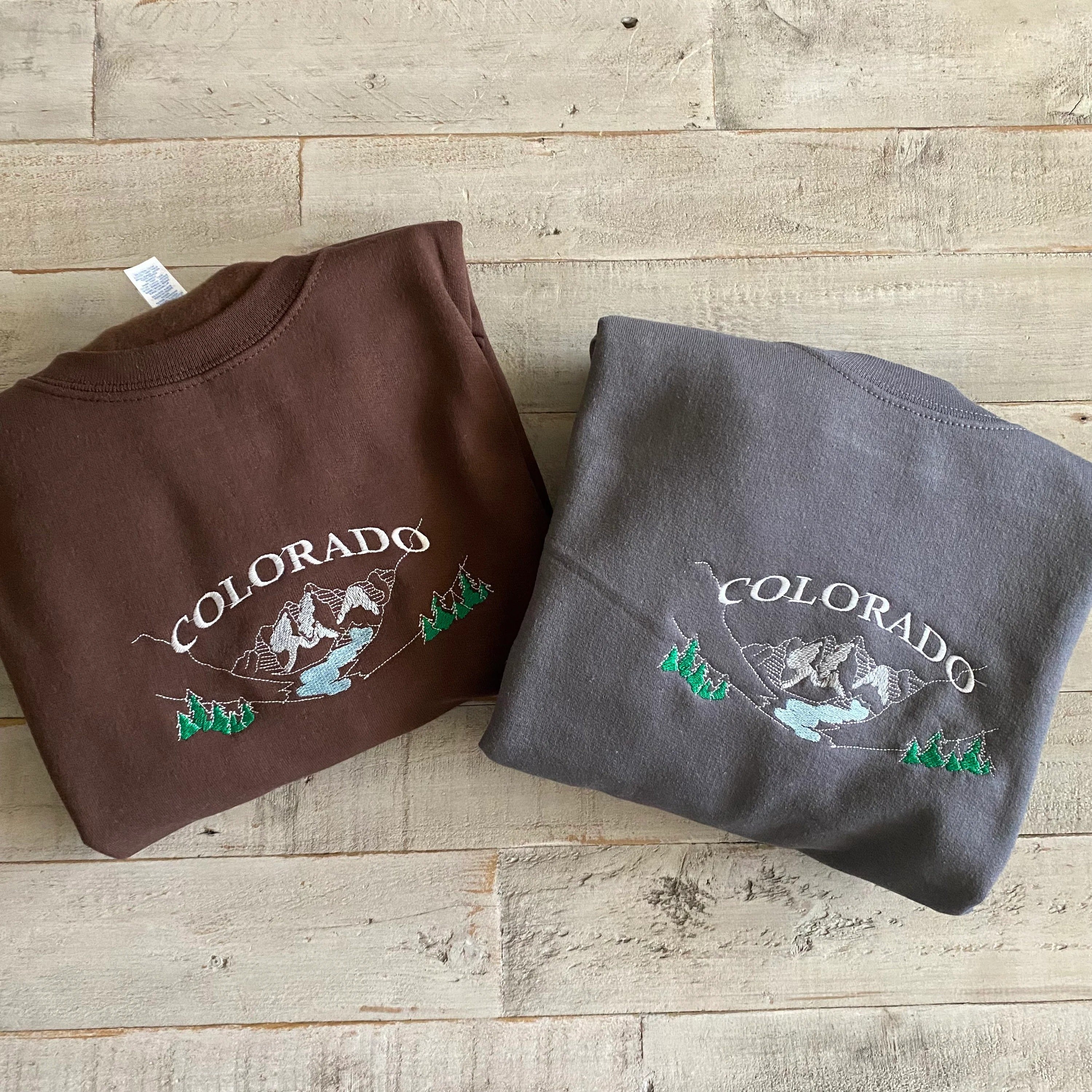 Colorado Embroidered Sweatshirt, Colorado sweatshirt, Colorado Mountain Sweatshirt