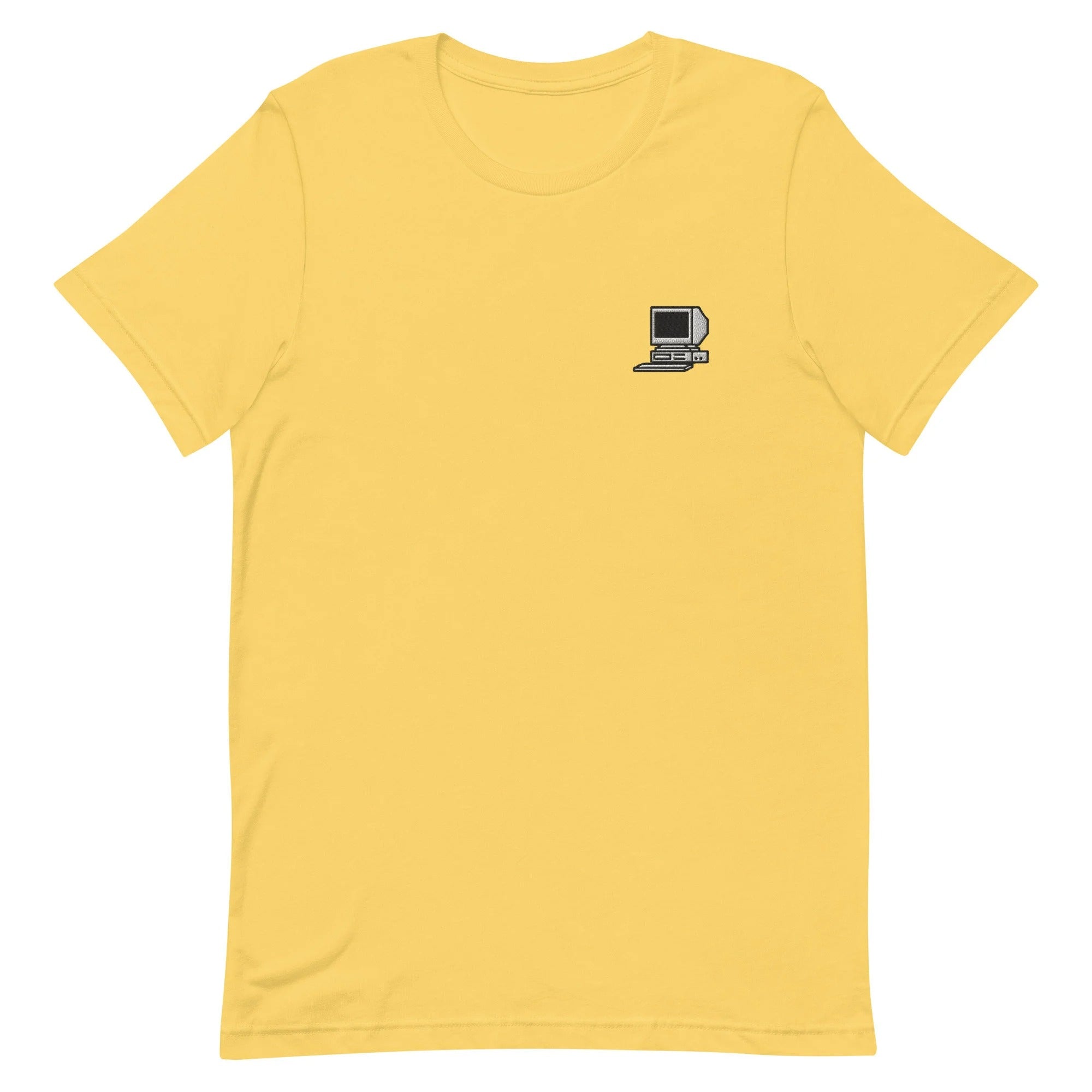 Vintage Computer Monitor Unisex T-Shirt, Handmade Embroidered Shirt - Multiple Colors