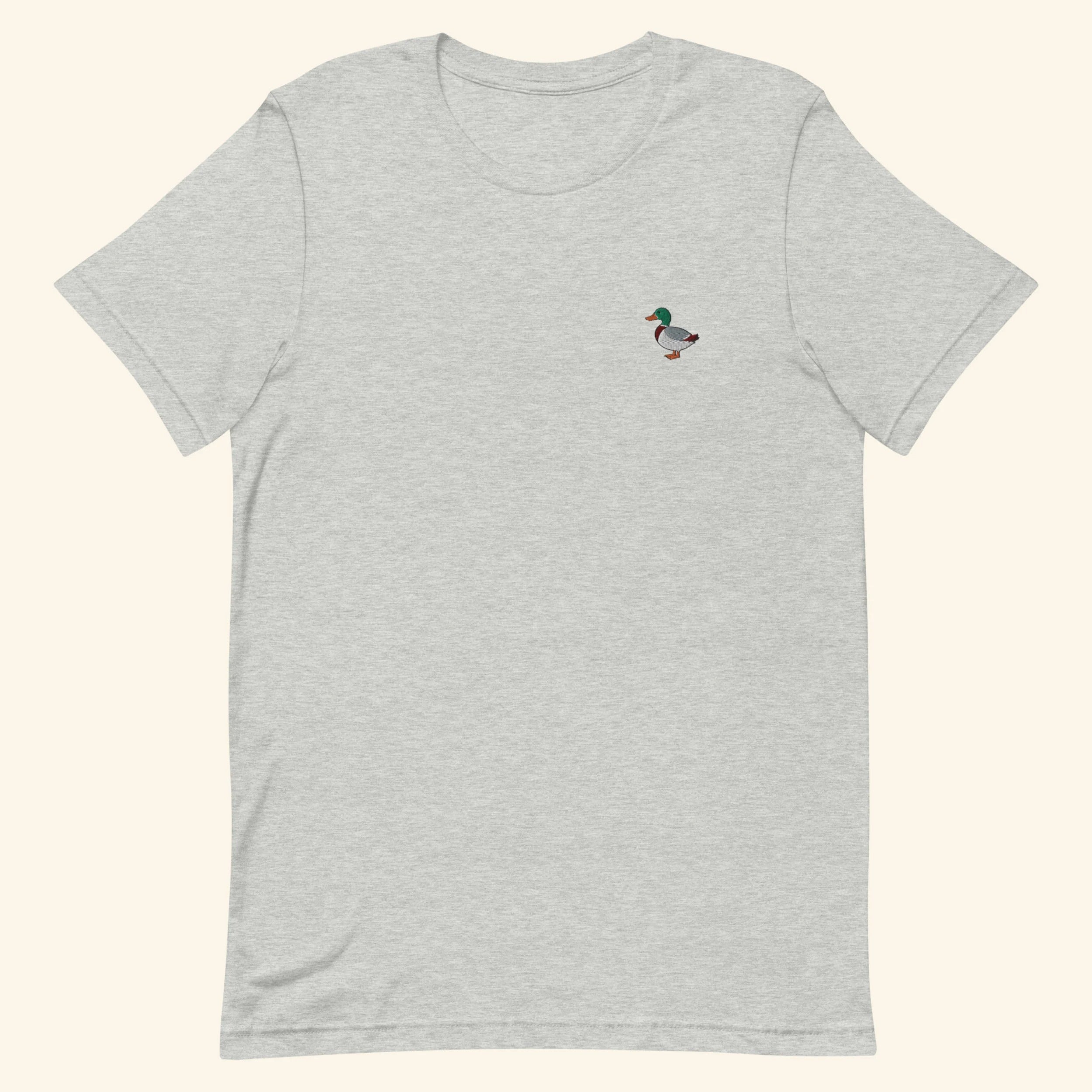 Mallard Duck T-Shirt, Embroidered Unisex T-Shirt Gift For Her, Gift For Him, Short Sleeve Shirt - Multiple Colors