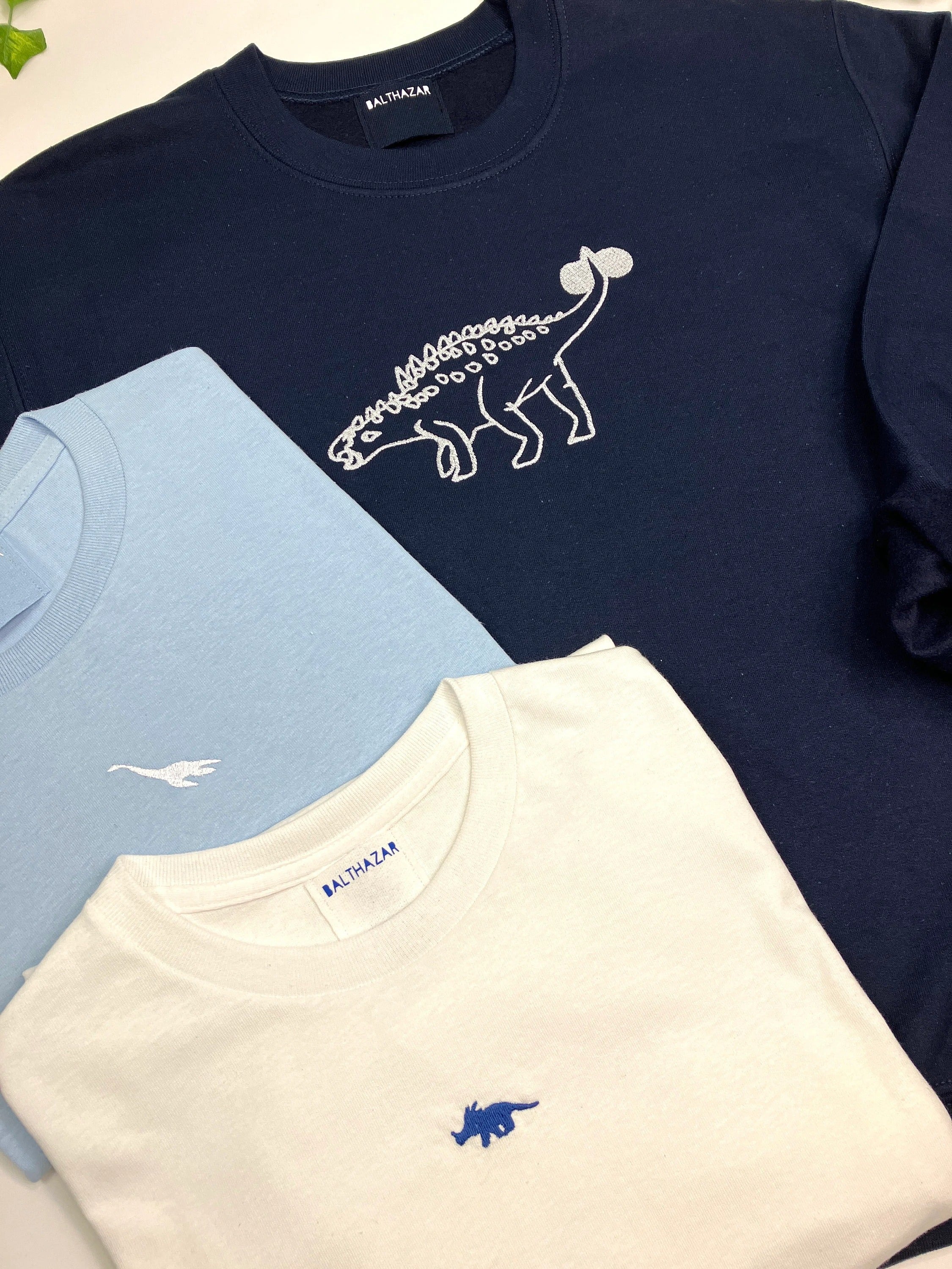 Embroidered Miniature dinosaur t-shirt - customise your dinosaur - cute t-shirt