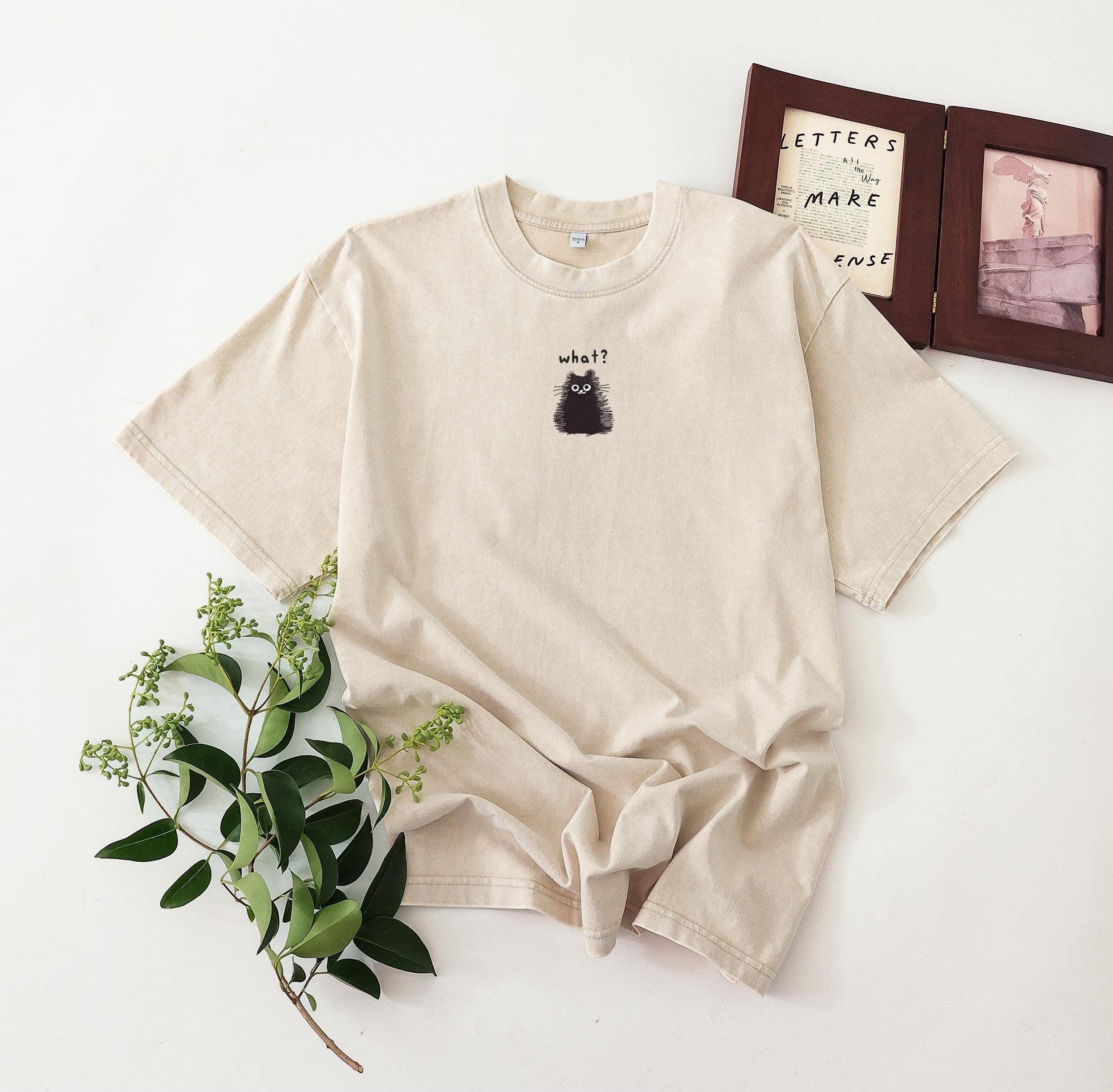 Custom Embroidered T Shirt Personalized cat mom T Shirt Gifts for her Custom Logo Shirt unique embroidery t shirt