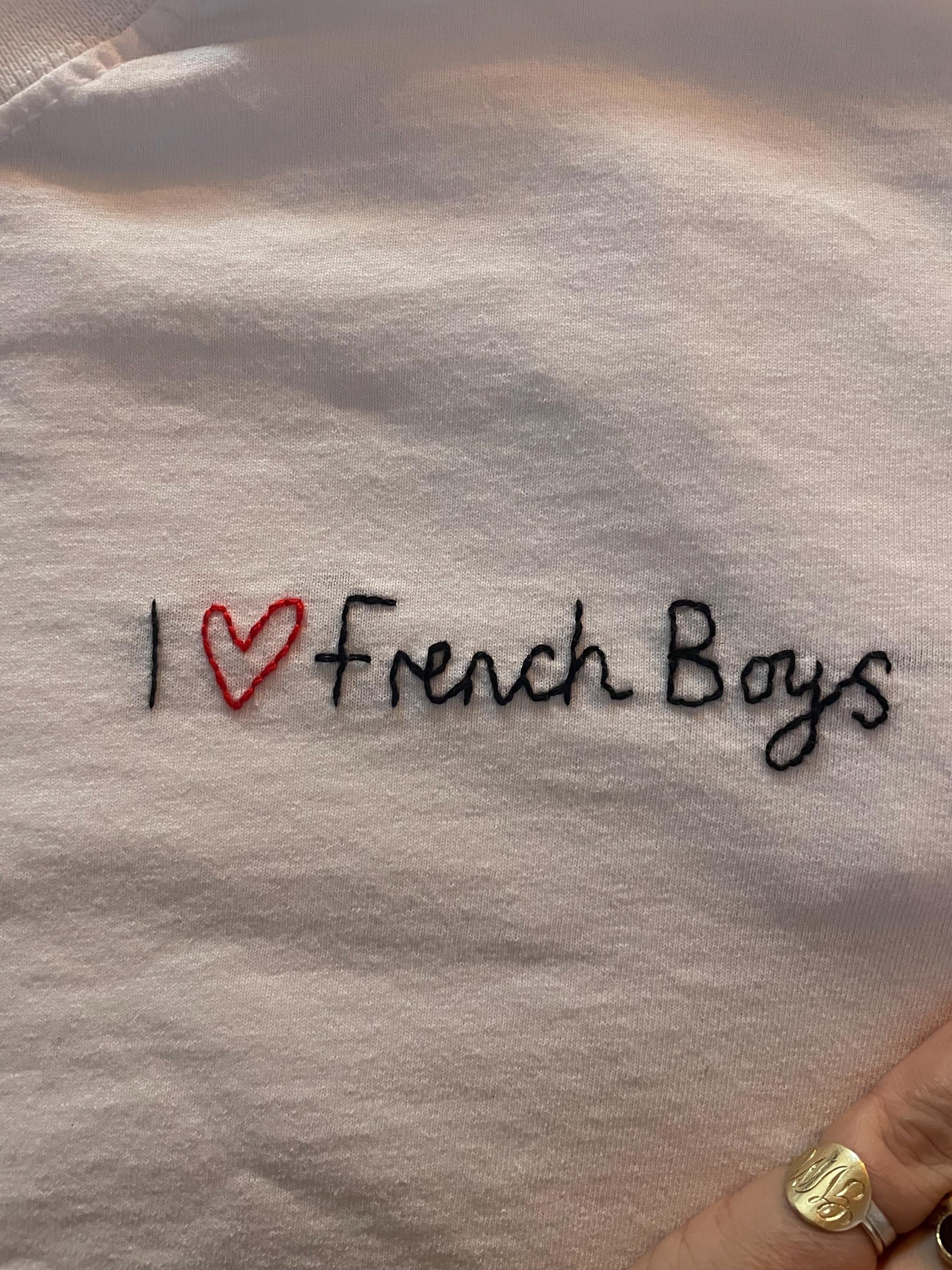 Personalised hand embroidered t-shirts