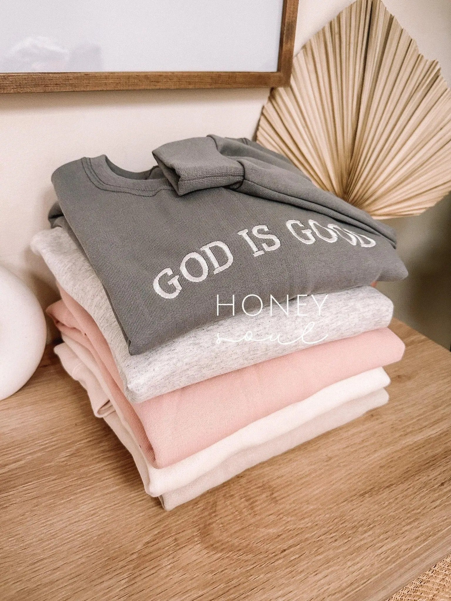Embroidered G0D IS GOOD Sweatshirt | Christian Crewneck | Christian Sweatshirt | Faith Sweatshirt | Embroidered Crewneck