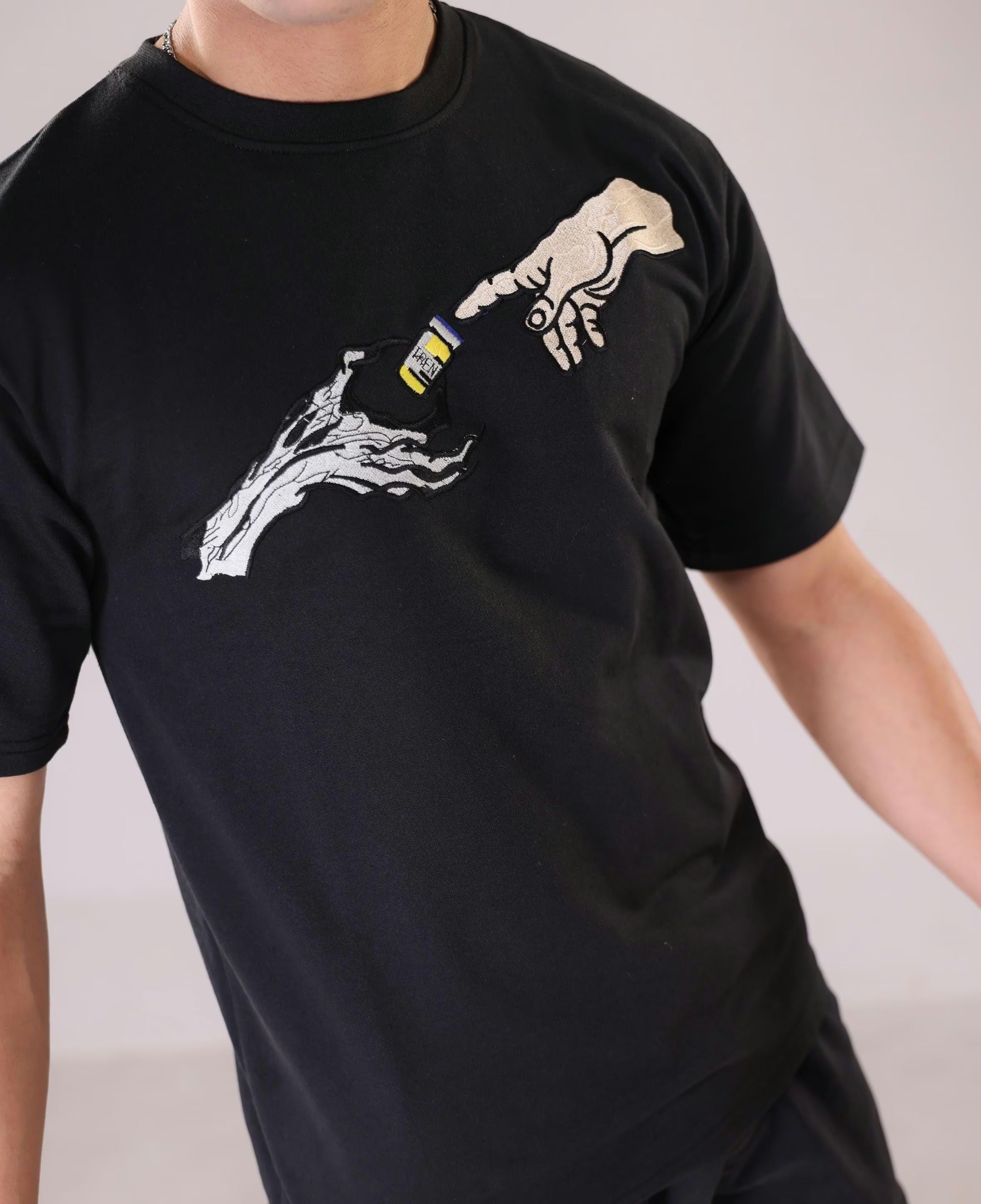 Tren Hand Embroidered T-Shirt – Oversized Gym Wear Tee | Workout Streetwear | anabolics Inspired tshirt | Trenbolone tshirt | gym lovers
