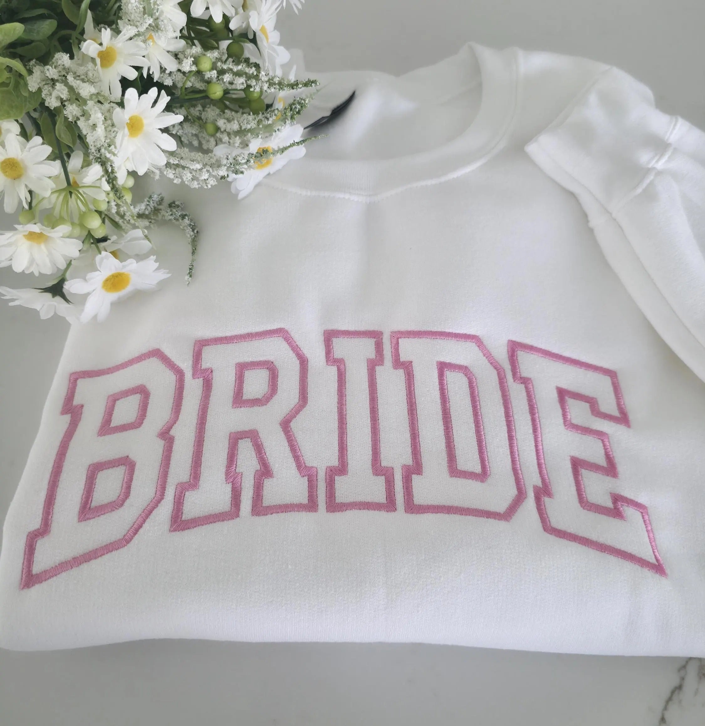 Embroidered Bride Sweater, Bridal Shower Gifts, Engagement Unique Bridal Shower Gift, Bride T-shirt gift for her Personalized Gift For Bride