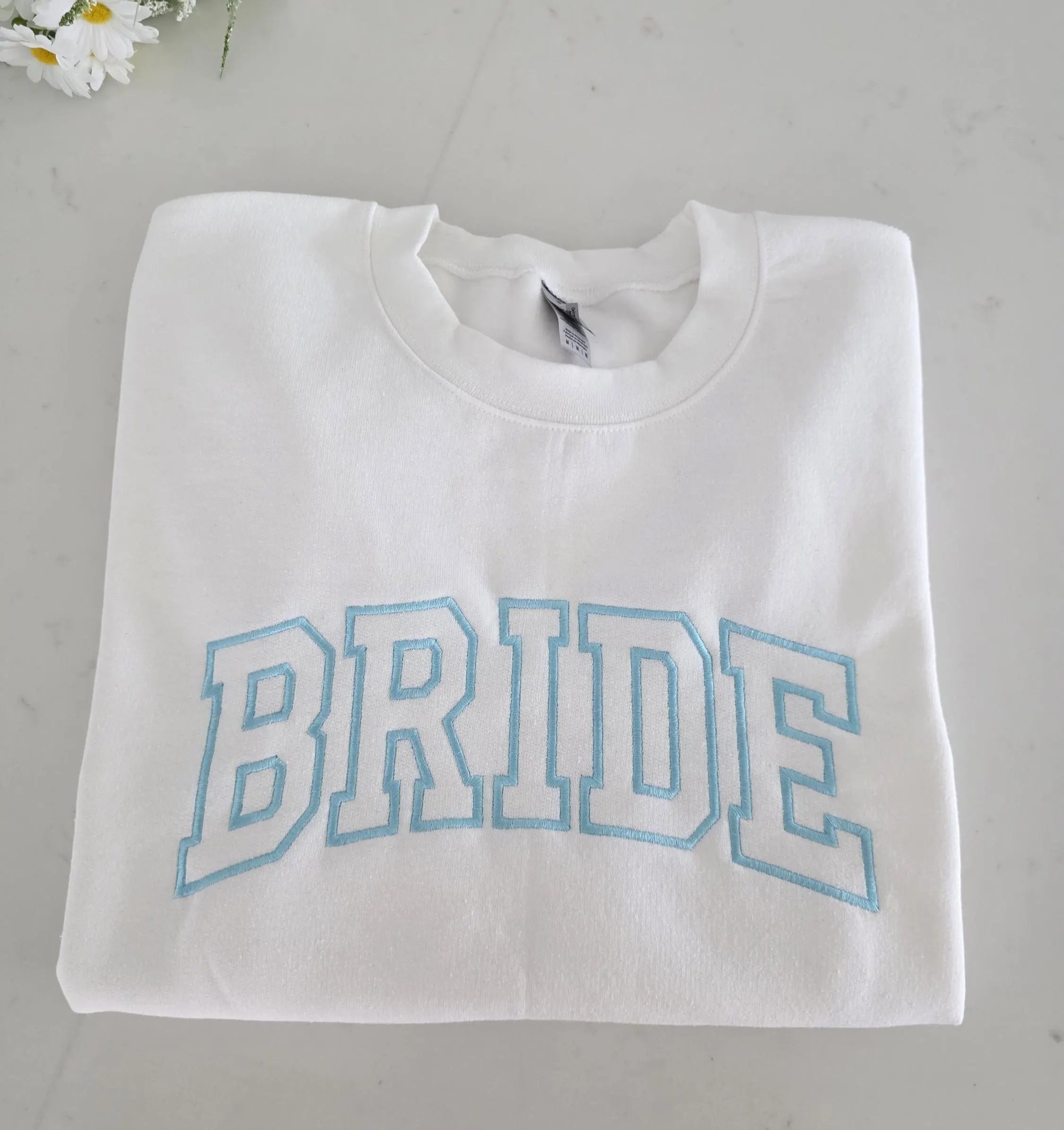 Embroidered Bride Sweater, Bridal Shower Gifts, Engagement Unique Bridal Shower Gift, Bride T-shirt gift for her Personalized Gift For Bride