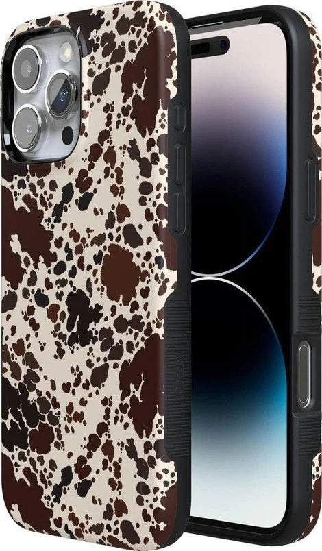 Casely iPhone Case | Cowgirl Envy | Cow Print Case | Animal Print Case Compatible with MagSafe