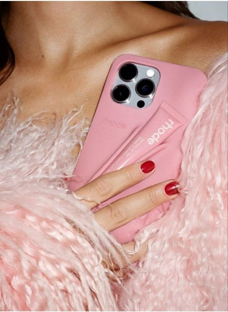 DIY Rhode Ribbon Soft Silicone Lipstick Phone Case For iPhone 16 15 14 13 12 11 Pro Max Plus Portable Lip Gloss Holder Ins Hot Cover