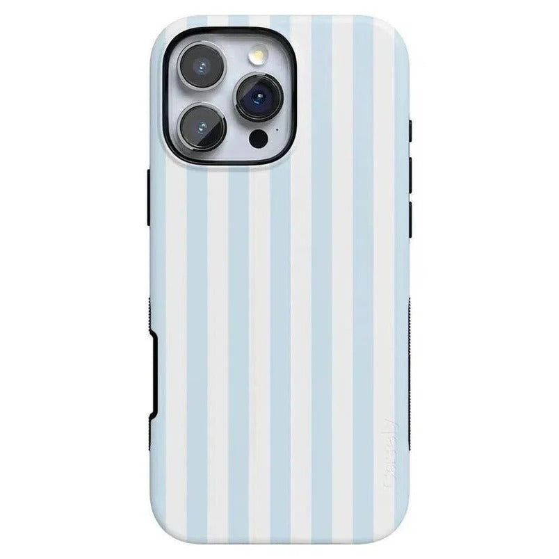 Casely iPhone Case | Blue Stripes | Sunday Best Case | Soft & Sweet Sunday Best Case Compatible with MagSafe