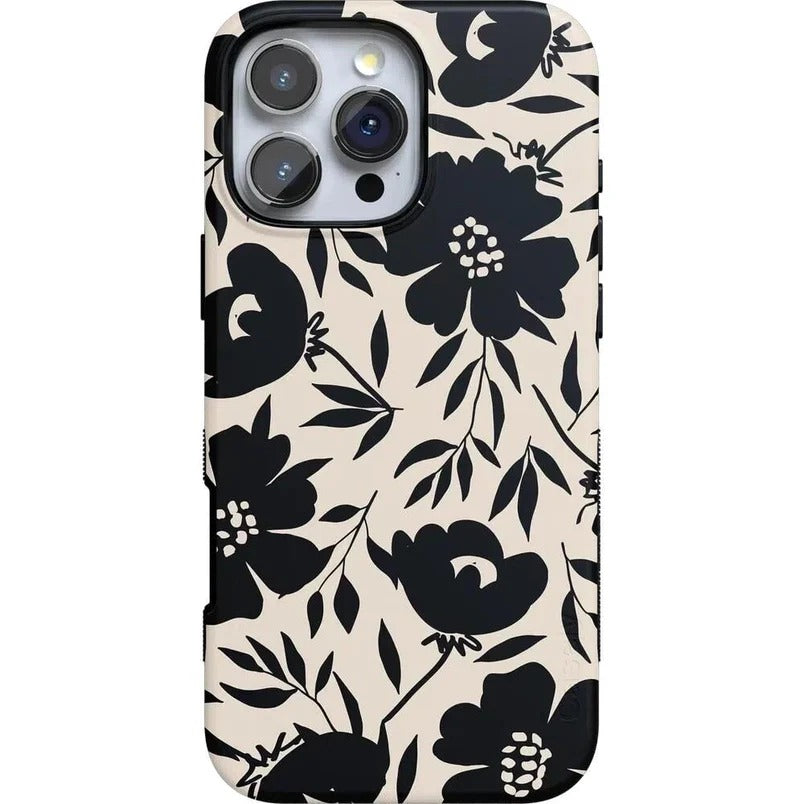 Casely iPhone Case | Dark Fantasy | Contrast Floral Case | Fantasy Bloom Cover Case Compatible with MagSafe
