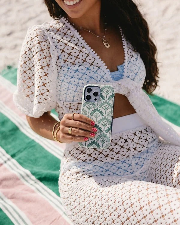 Casely iPhone Case | Palm Royale | Palm Beach Case | Aesthetic Flower Case Compatible with MagSafe