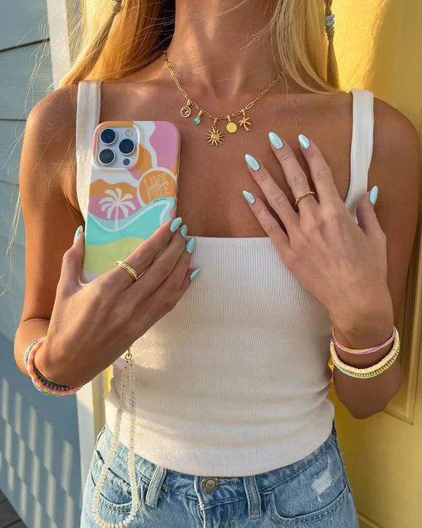 Casely iPhone Case | Tropical Dreams | Pura Vida Case | Aesthetic Vibes Only Case Compatible with MagSafe